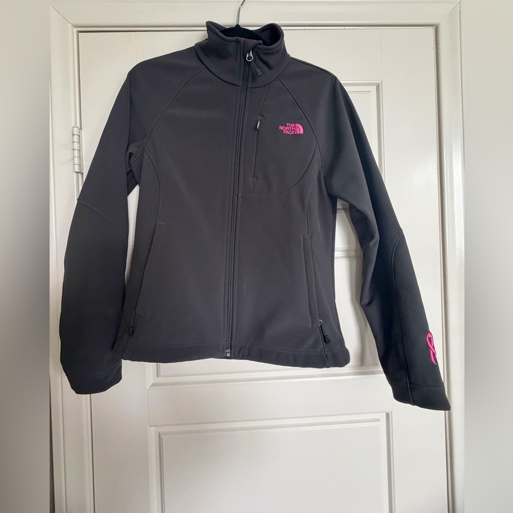 The North Face Women's Gray Jacket with Pink Accents